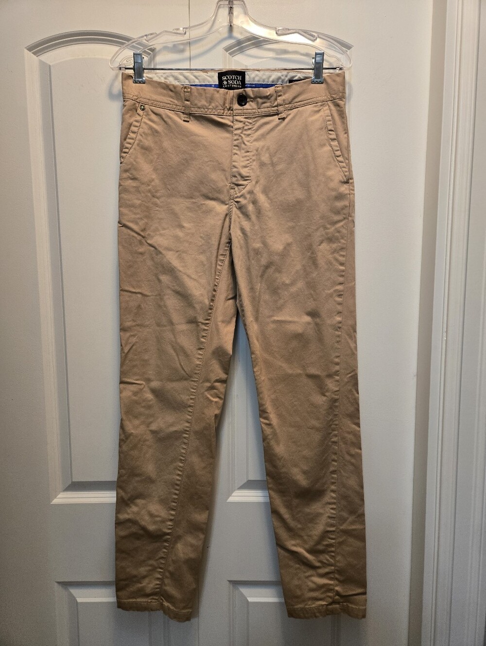 Scotch & Soda Tan Chino Pants with Branded Patch - Picture 2 of 16